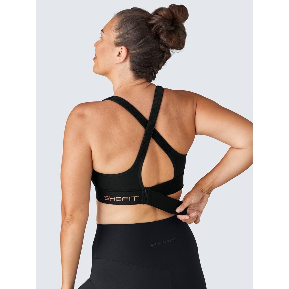 SheFit Sports Bra Ultimate High Impact Flex Sports Bra Women's 1Luxe Black